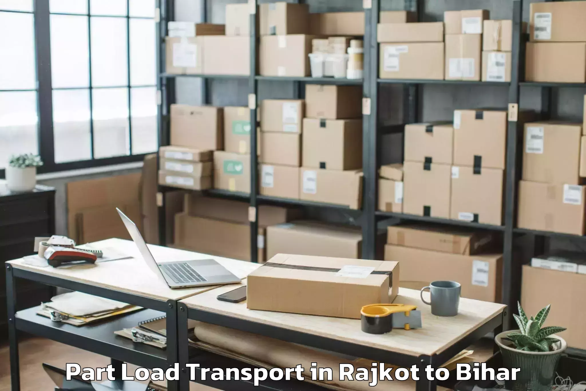 Affordable Rajkot to Athmal Gola Part Load Transport